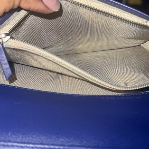 Chanel Vintage Bifold Blue Lambskin with Quilted Pattern EUC - Picture 8 of 9